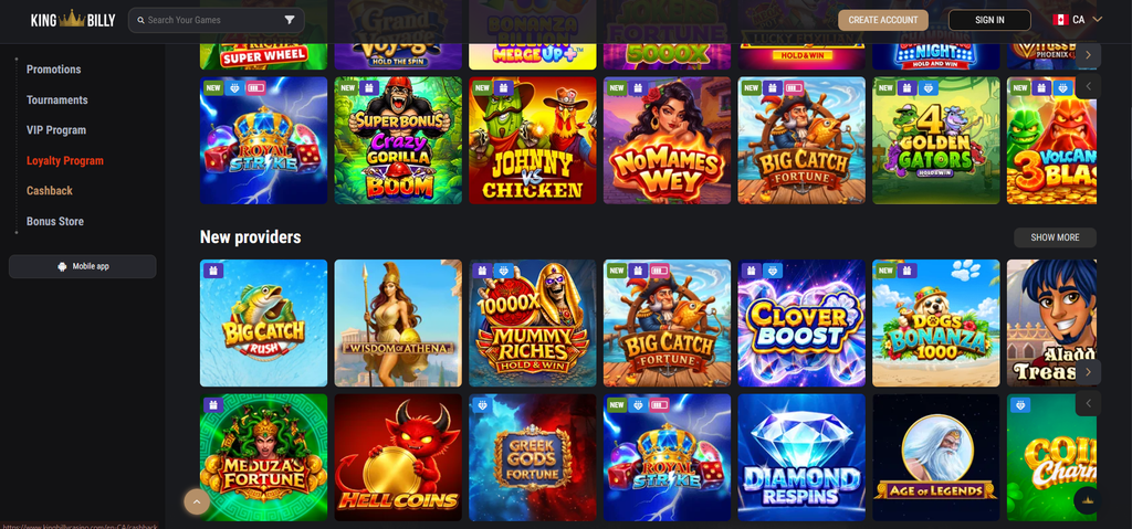 King Billy terms stating x50 wagering on fifty free spins